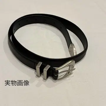 벨트 소가죽 블랙 가죽 웨스턴 아메카지 가는 벨트 천연 가죽 실버