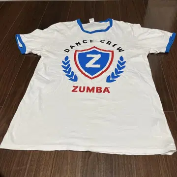 ZUMBA 댄스 크루 T셔츠 화이트/블루 정품