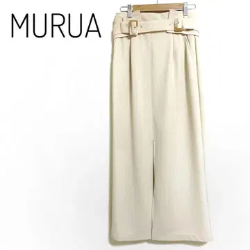 MURUA 무루아 롱 타이트 스커트 벨트 포함 베이지 M