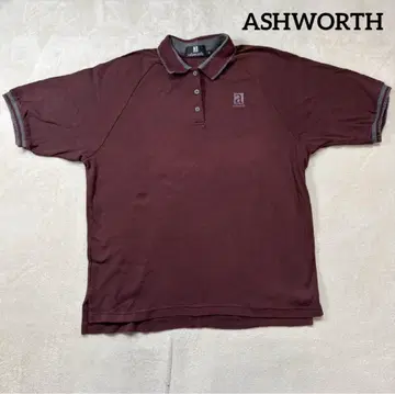 [새상품급] 애쉬워스 ashworth 반팔 피케 셔츠 버건디 보르도