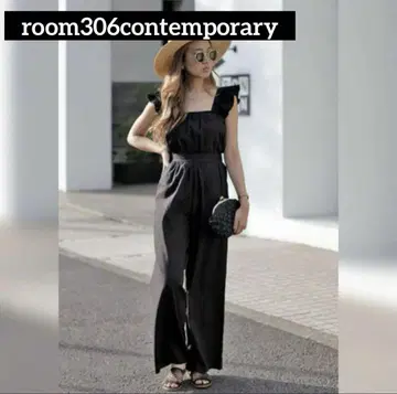룸306컨템포러리 마코미 숄더 프릴 디자인 롱퍼