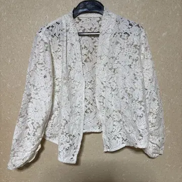 l'armoire de luxe 화이트 레이스 가디건 38