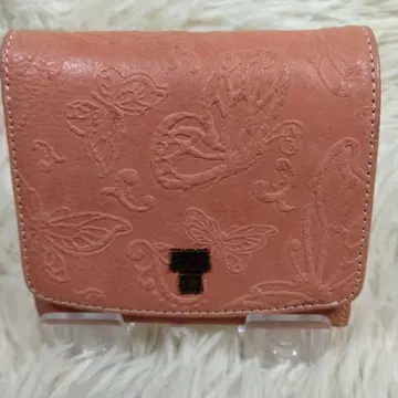 ANNA SUI 접이식 지갑 버터플라이 나비 패턴 핑크
