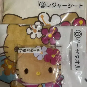 일광욕 헬로키티 1등 추첨 레저 시트 가제 타월
