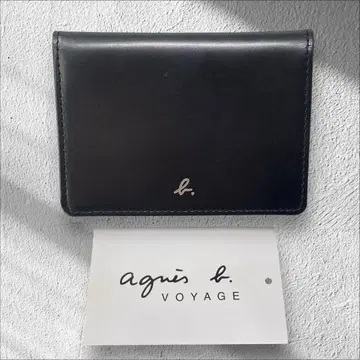 agnes b. 아녜스베 패스 케이스 블랙 카드 케이스 블랙