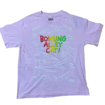 90s BOWLING ALLEY CAT 볼링 양면 프린트 티셔츠