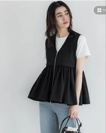 [ coca ] V넥 개더 베스트