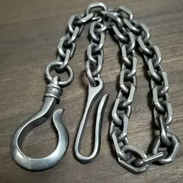 동합금 연소 처리 12mm 붉은콩 지갑 체인 빈티지 동합금 원형 후크
