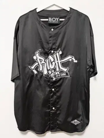 BOY LONDON 블랙 베이스볼 셔츠