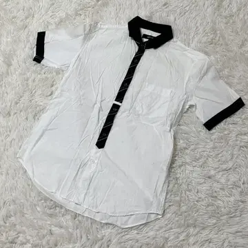 [c5630] 꼼사 이즘 셔츠 화이트 반팔
