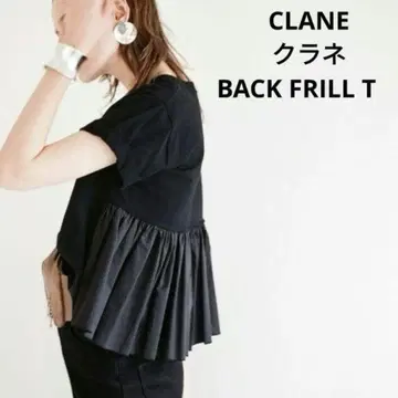 CLANE 클라네 BACK FRILL 티셔츠 블랙