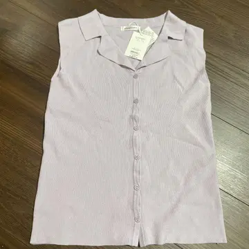 natural couture 슬리브리스 니트 F 라벤더