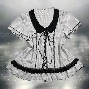 00년대 레이스 프릴 리본 페어리 그런지 다크 코케트 고스로리