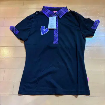 검은색 체크무늬 칼라 폴로 셔츠 사이즈 40