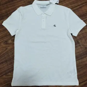 Calvin Klein Jeans 화이트 피케 셔츠