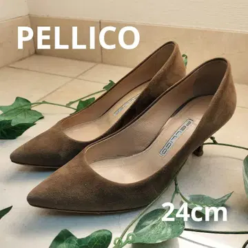 PELLICO 페리코 37 스웨이드 펌프스 포인트드 토 24cm