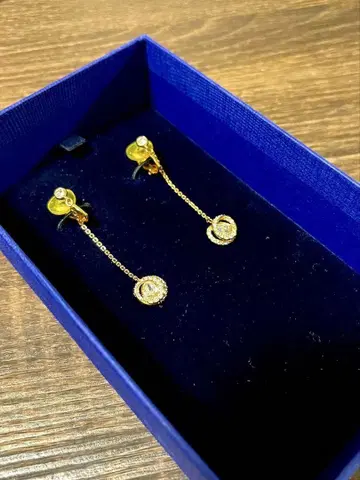 Swarovski 클립 귀찌 로즈 골드