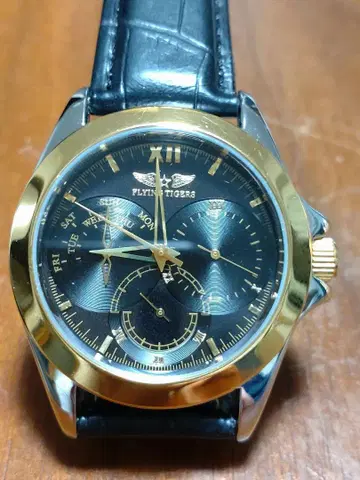 플라잉 타이거 쿼츠 크로노그래프 남성용 손목시계