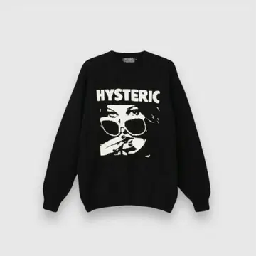 레어 HYSTERIC GLAMOUR 니트 히스걸 블랙 L 구제 의류
