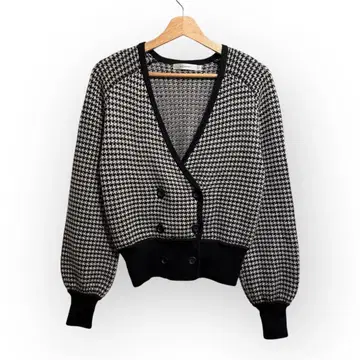 MOUSSY 마우지 하운드투스 숏 기장 가디건 블랙