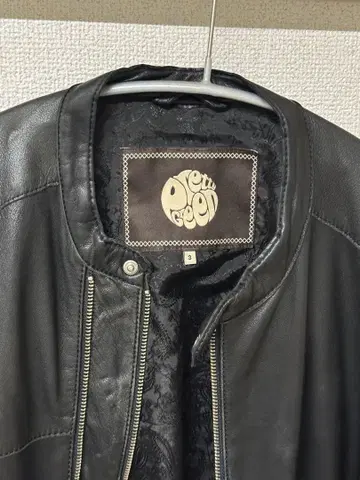 Pretty Green 블랙 레더 재킷 사이즈 3
