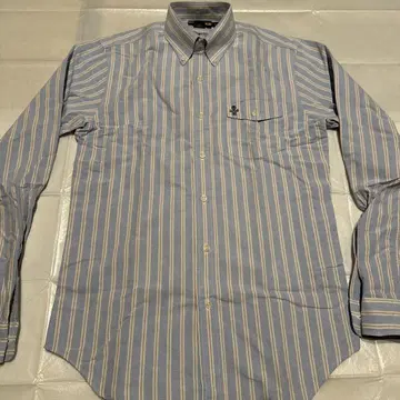 럭비 랄프 로렌 스트라이프 버튼다운 셔츠 스컬 자수