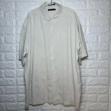 제프리 빈 실크 100% 반팔 셔츠 XL