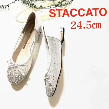 새상품급! STACCATO 스태카토 반짝이 펌프스 24.5 실버