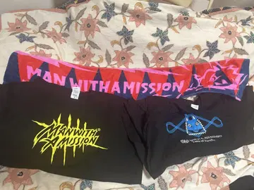 MAN WITH A MISSION 타월과 티셔츠 세트