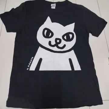아트숍 카고야 네코 흰 고양이 티셔츠 S