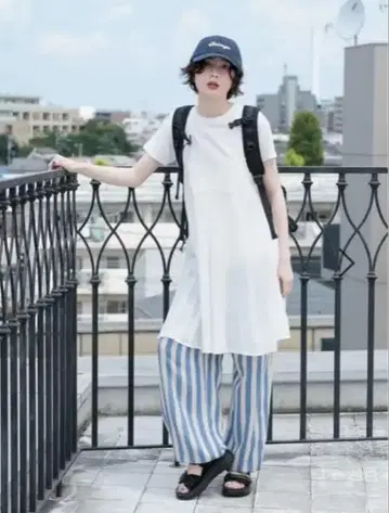 플레어 레이스 캐미 튜닉 원피스
