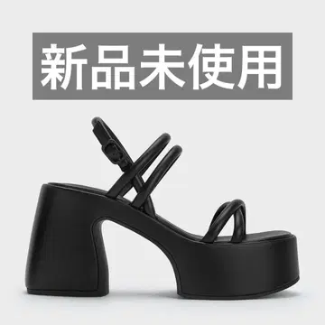 네리사 튜브러 플랫폼 샌들 검정