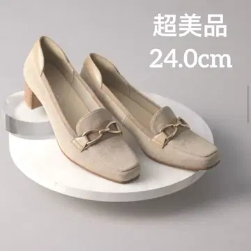 컨디션 최상 REGAL 비트 로퍼 펌프스 24cm 베이지 리갈