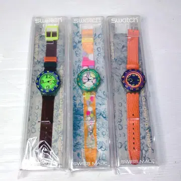 [미사용/레어] 90년대 빈티지 Swatch 스쿠버200 3개 세트