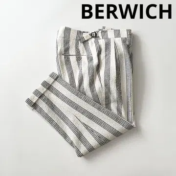 BERWICH 벨위치 스코치 코튼 시아사커 2플리츠 팬츠