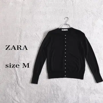 ZARA 블랙 골드 버튼 장식 카디건 M 사이즈