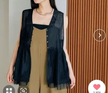 블랙 슬리브리스 상의 F 사이즈