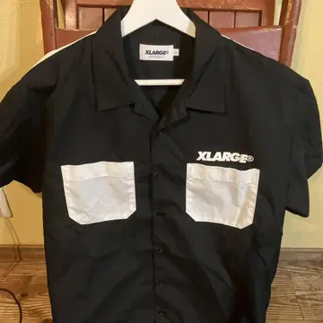 XLARGE 반팔 워크 셔츠 블랙