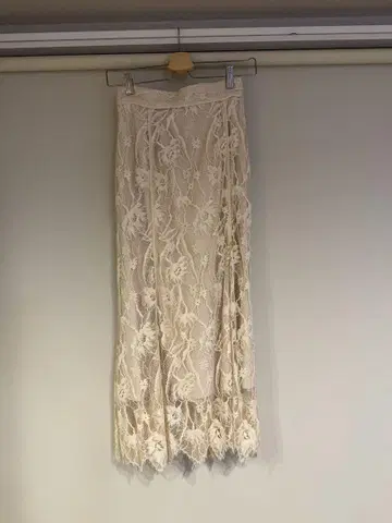 FRAY I.D 아이보리 레이스 롱 스커트 0 사이즈