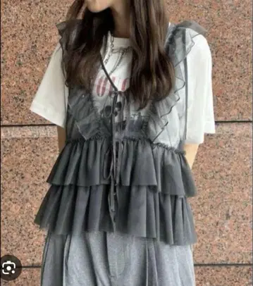 JEANASIS 베스트 시스루 뷔스티에 그레이