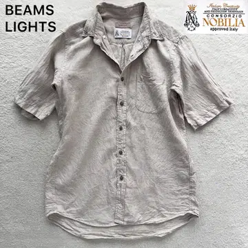 새상품급 BEAMS LIGHTS 빔즈 린넨 셔츠 NOBILIA