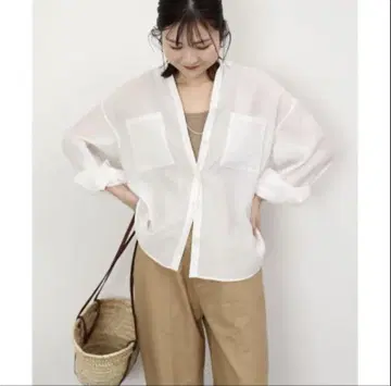SLOBE IENA 슬로브예나 더블 포켓 스키퍼 셔츠 블라우스
