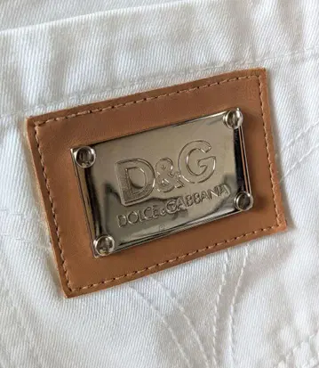 돌체 앤 가바나 D&G 진 백색 로고 플레이트 사이즈 30