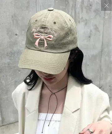 미스틱 리본 자수 캡