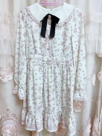 Ank Rouge 마이 스위트 피아노 콜라보 올 패턴 원피스 양산형