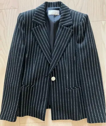 새상품급 CARVEN 광택 테일러드 자켓 지르코니아 버튼 일본제 울