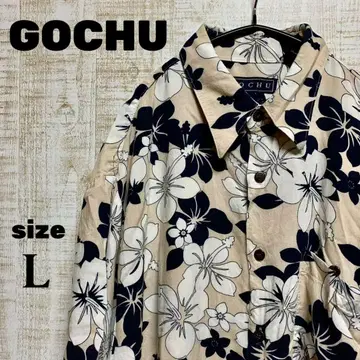 [새상품급] GOCHU 알로하 셔츠 남성용 L 사이즈 하이비스커스