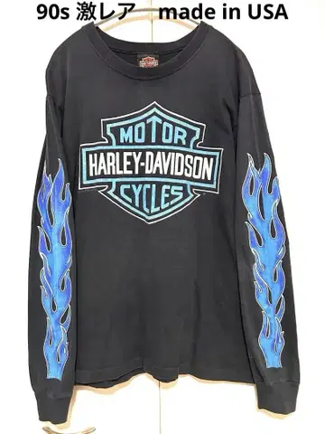 HARLEY-DAVIDSON 블루 프레임 긴팔 T셔츠