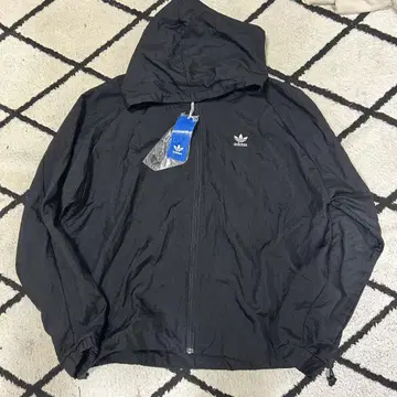 미사용 adidas 블랙 나일론 자켓 LL