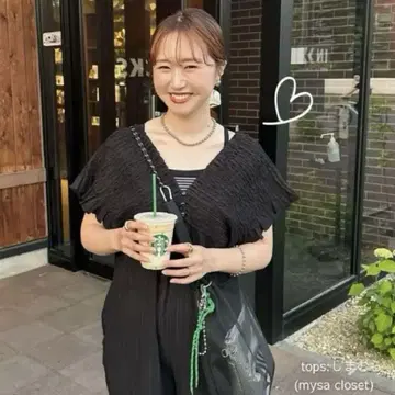 시마무라 Lax Dan Tia 셔링 살로펫 블랙 M